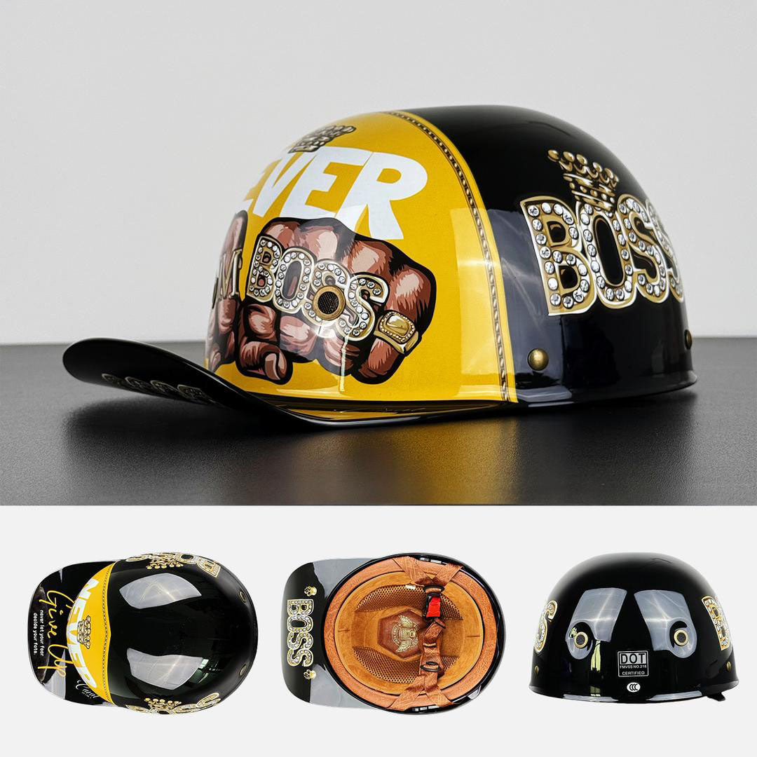 DOT & ECE Certified Moto Baseball Cap Style Helmet