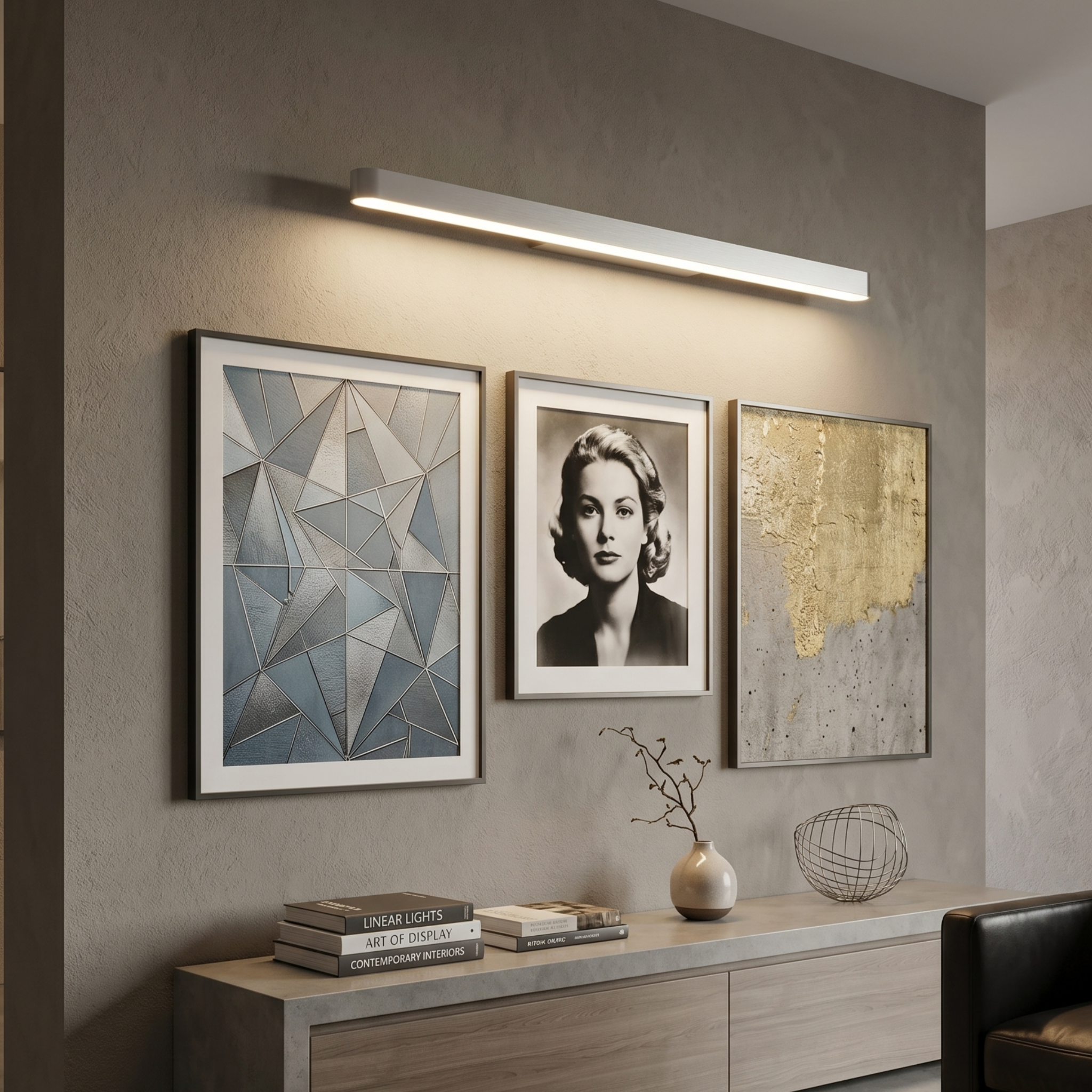 Minimalist Brushed Stainless Steel Wall Lamp -- Copper/Chrome/Black for Living Room/Bedroom - Flindria