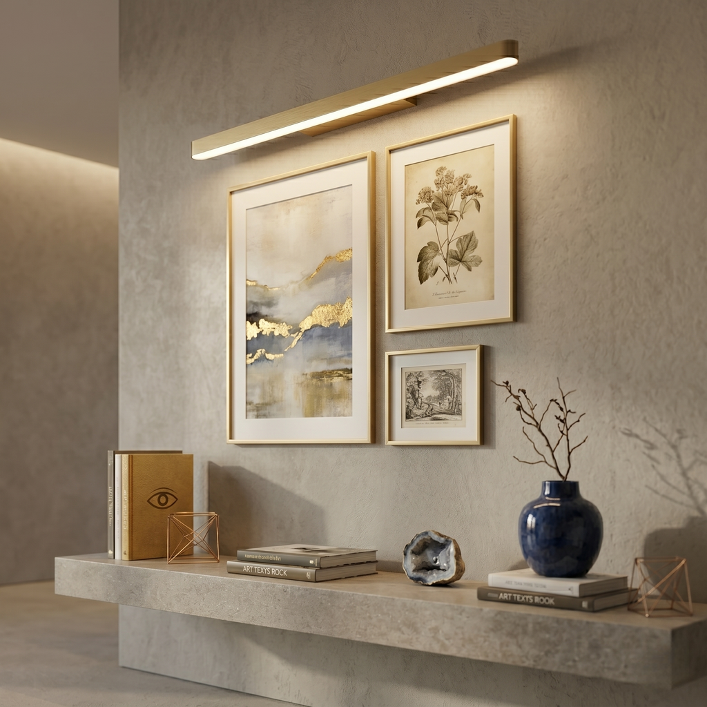 Minimalist Brushed Stainless Steel Wall Lamp -- Copper/Chrome/Black for Living Room/Bedroom - Flindria