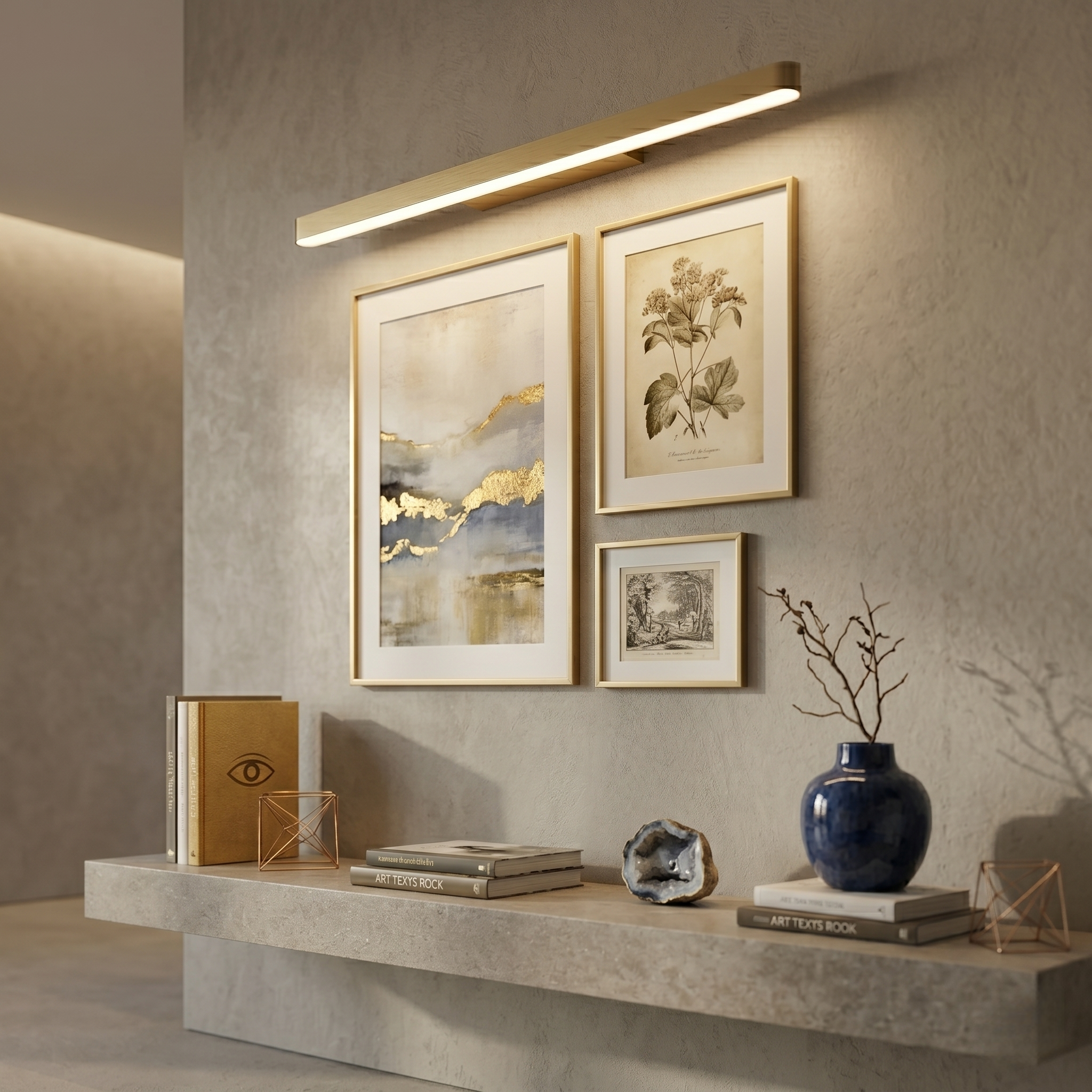 Minimalist Brushed Stainless Steel Wall Lamp -- Copper/Chrome/Black for Living Room/Bedroom - Flindria