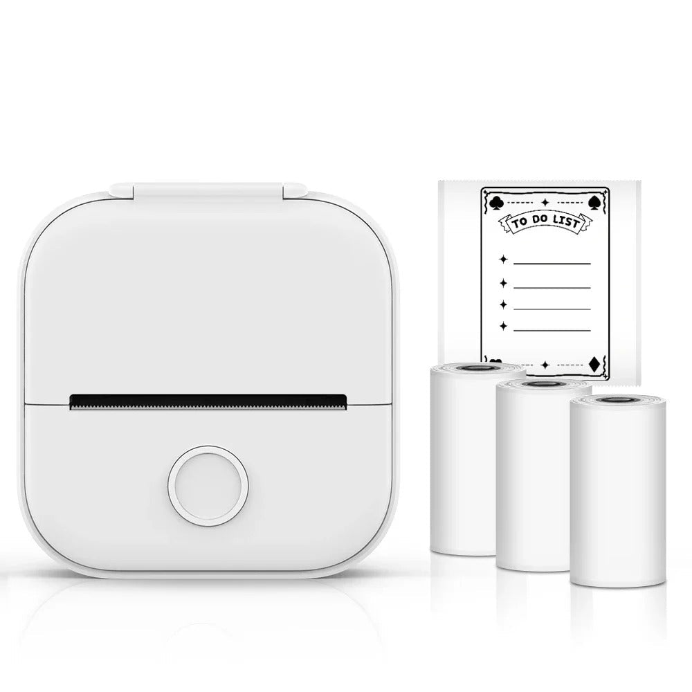 Przenośna mini drukarka — bezatramentowa drukarka fotograficzna Bluetooth do natychmiastowych wydruków