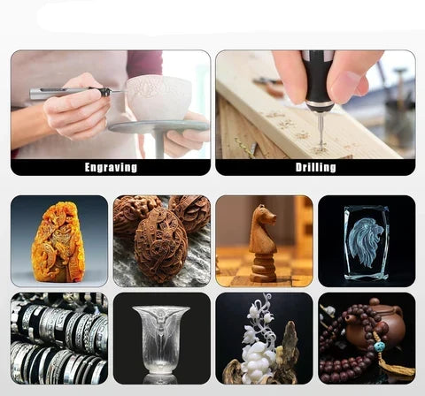 Caneta de gravação sem fios – Mais de 50 superfícies, ferramenta portátil de bricolage