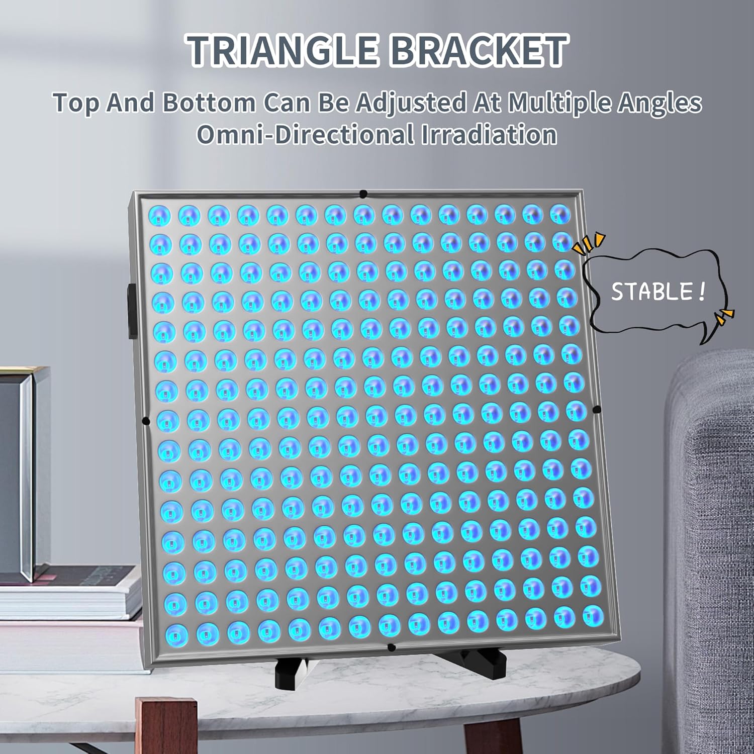 Compact Adjustable UV Tanning Lamp — 225 LED Beads, Sun-Like Light