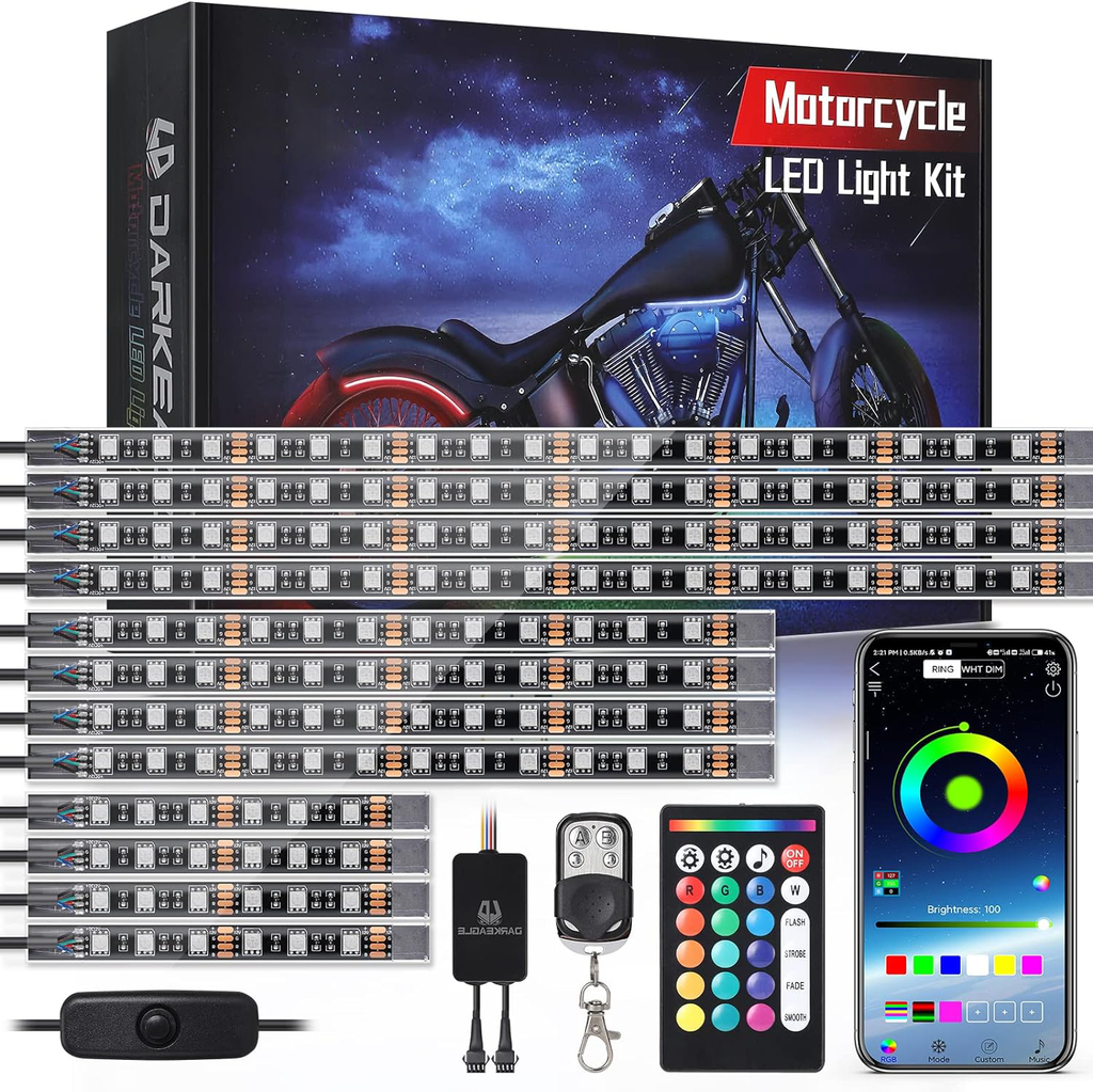 12pcs Motorcycle Led Light Kit With Brake Light Turn Signal | Filindra