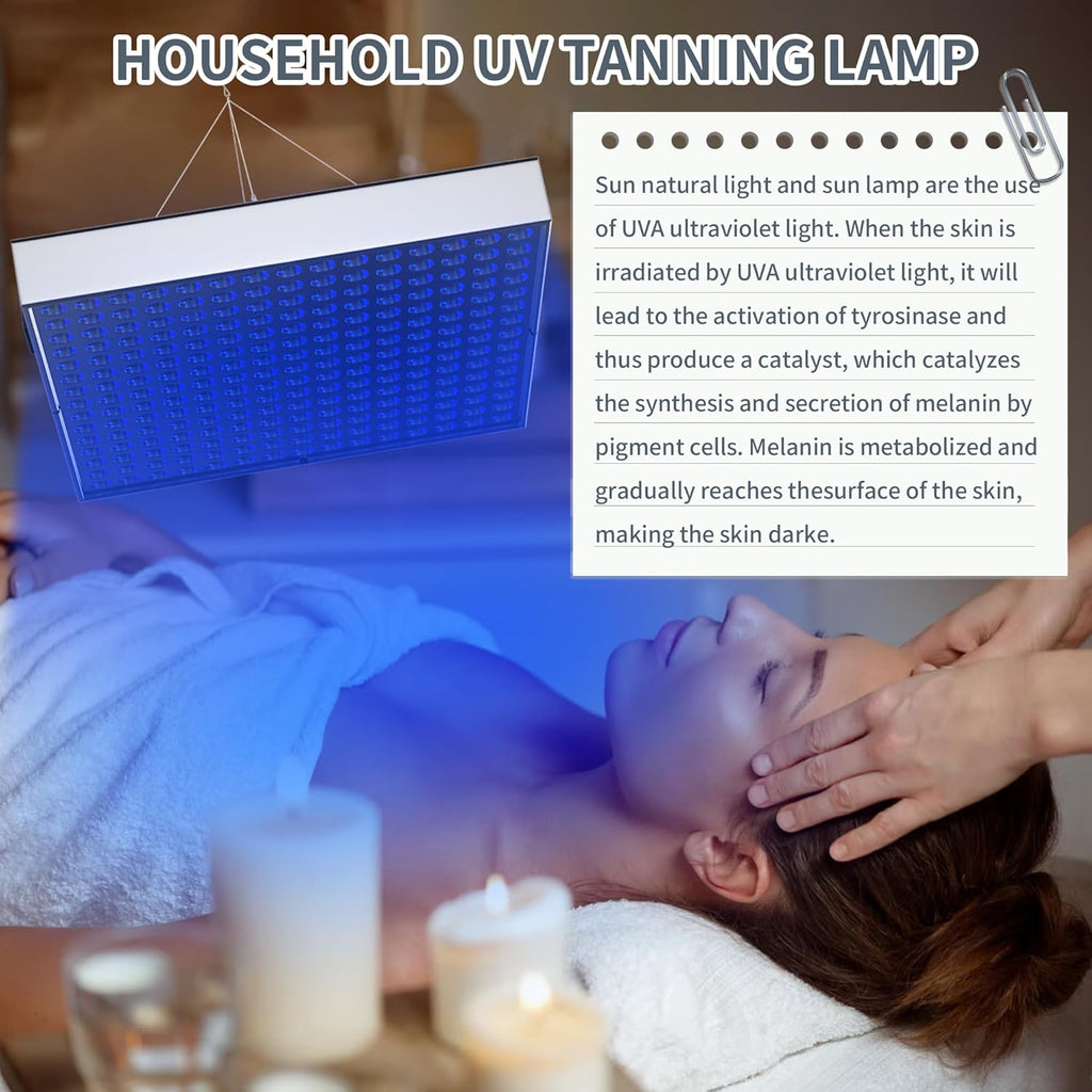 Compact Adjustable UV Tanning Lamp — 225 LED Beads, Sun-Like Light