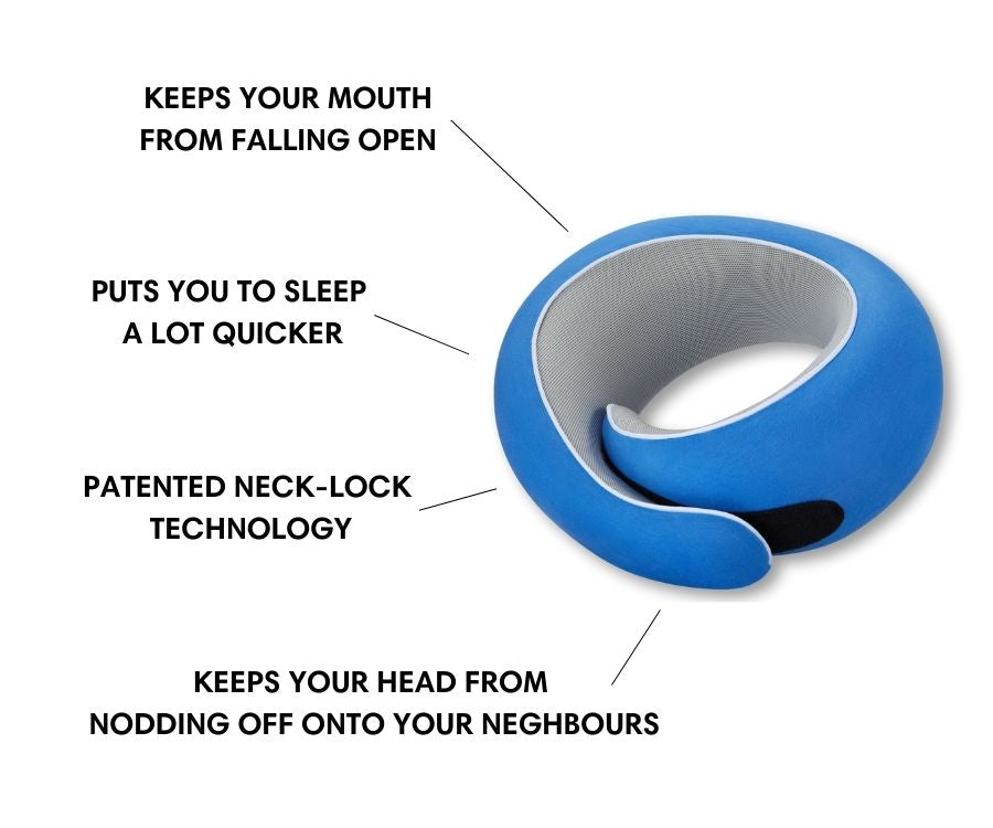 Memory Foam Travel Neck Pillow — Ergonomic Contour Fit, Compact Carry Size
