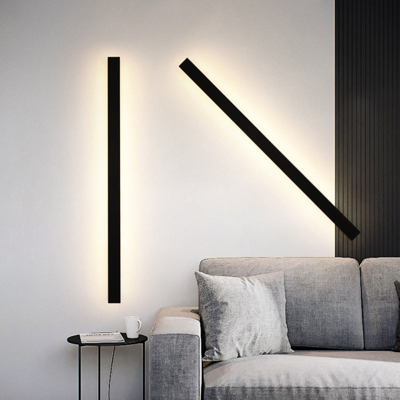 Nyx lineáris kültéri LED fali lámpa — fekete kivitel