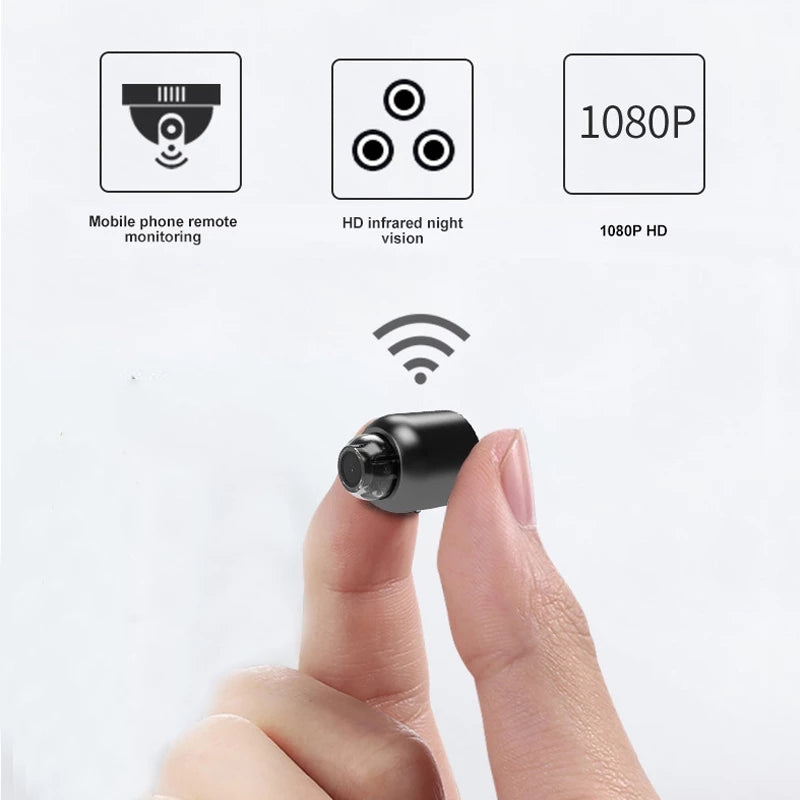 AeriCam Mini trådløst kamera — kompakt, skjult design, direkte WiFi-bevægelsesalarm