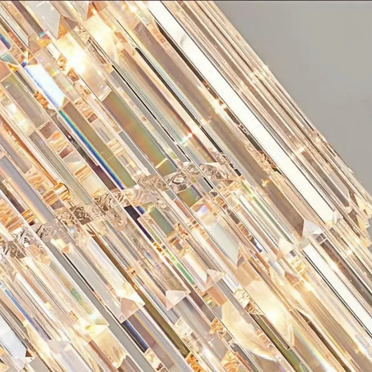 Lujoso candelabro cónico de cristal – Ónix negro dorado grande regulable para vestíbulo/salón principal - Flindria