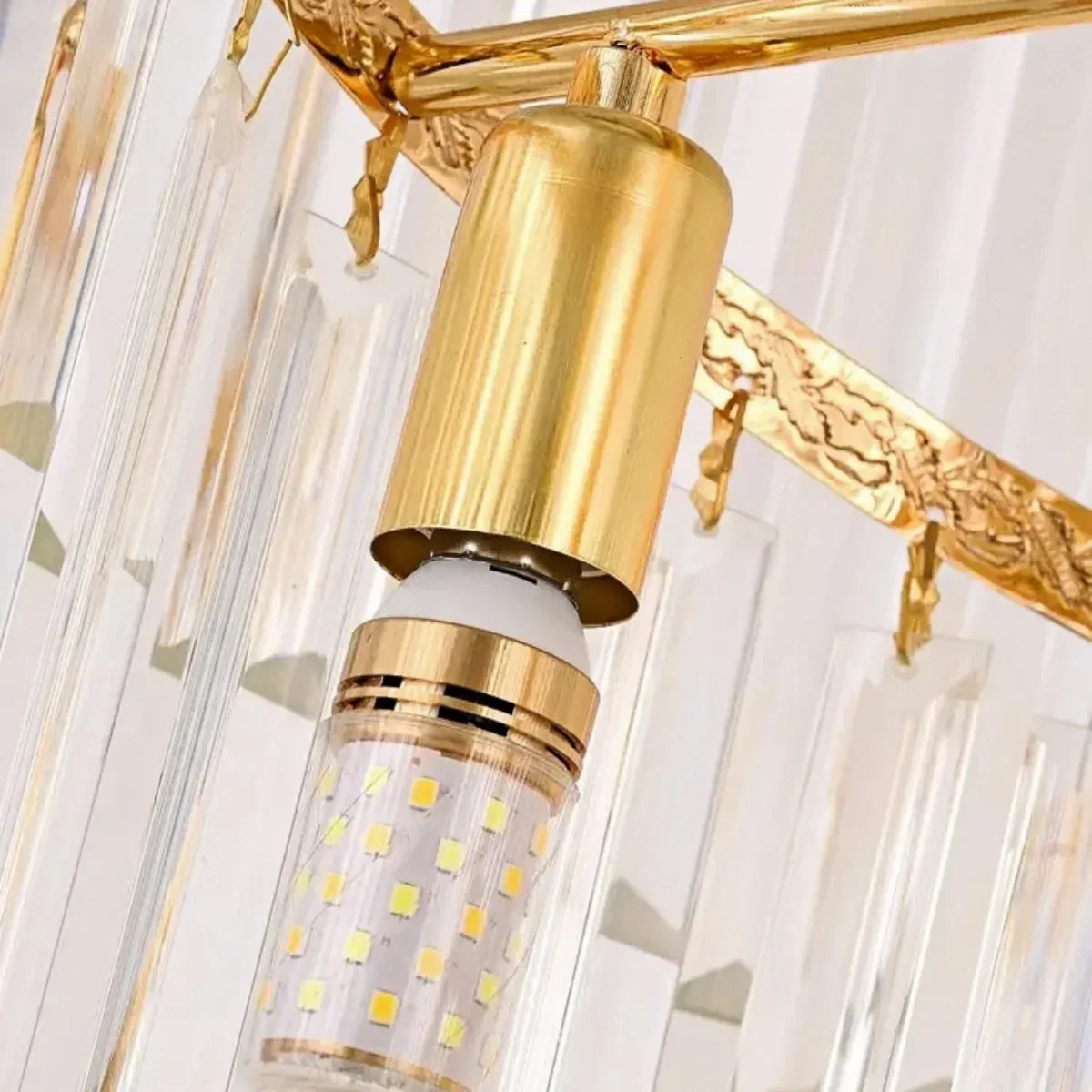 Lujoso candelabro cónico de cristal – Ónix negro dorado grande regulable para vestíbulo/salón principal - Flindria