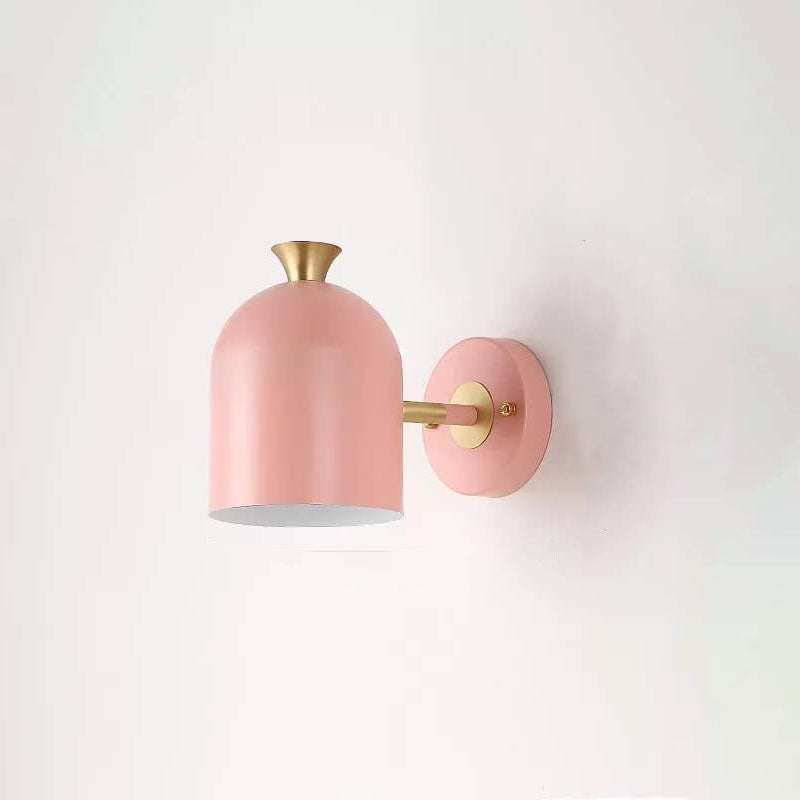 مصباح حائط أسطواني معدني حديث بتصميم الماكرون — تصميم بإضاءة واحدة