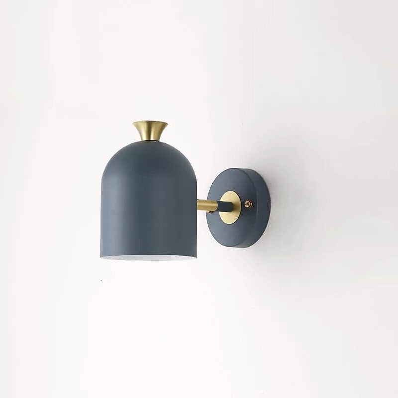 مصباح حائط أسطواني معدني حديث بتصميم الماكرون — تصميم بإضاءة واحدة