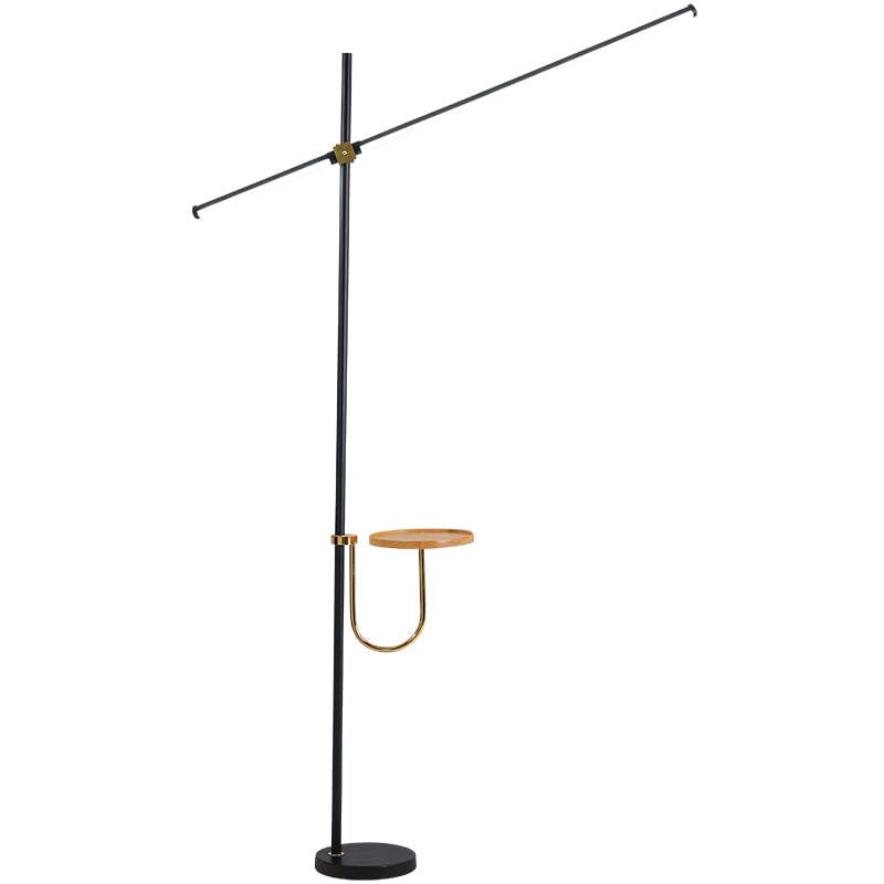 Elara 2-In-1 Linear Floor Lamp With Built-In Table And Smart Features
