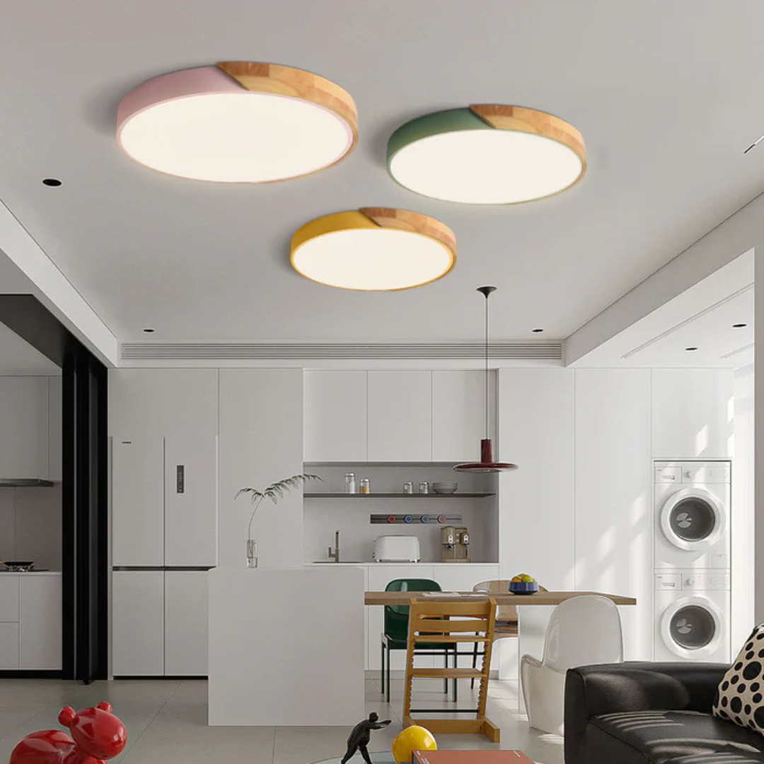 Nordal Holz-Deckenlampe mit LED für die Inneneinrichtung