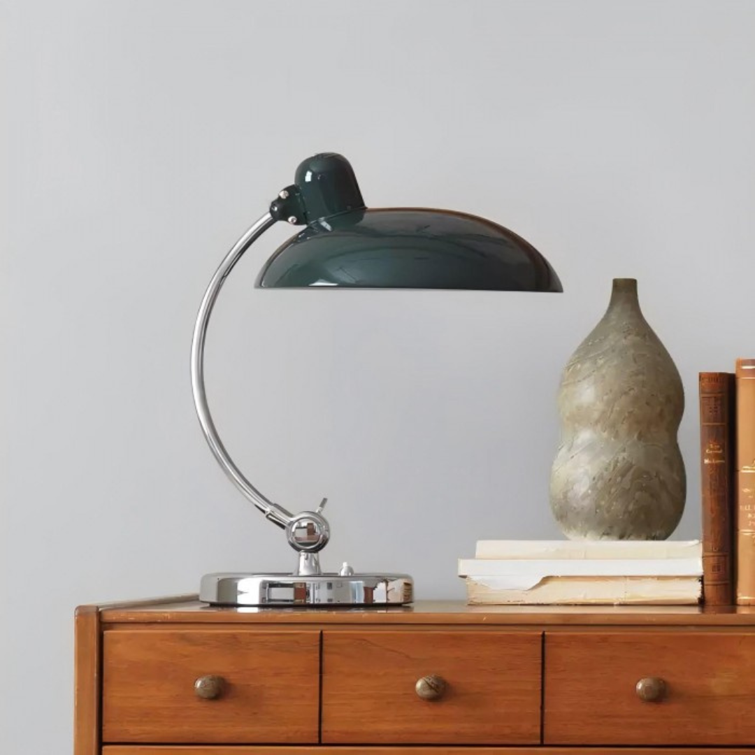 Solara Table Lamp Featuring Adjustable Shade And Vintage LED Lighting