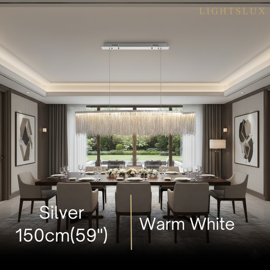 Royal Gouden of Chromen Hanglamp – Luxe Kwast Metaalarmatuur voor Eetkamer - Flindria