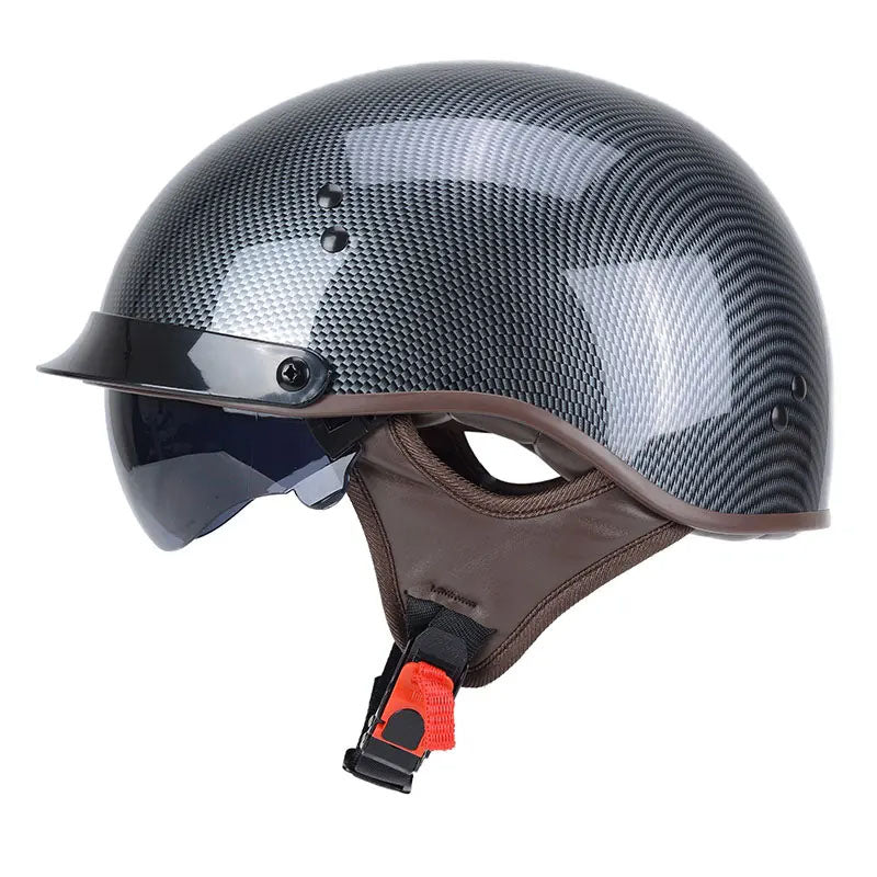 Chopper-Sonnenbrillenhelm — DOT-zugelassenes, hochklappbares UV-Visier