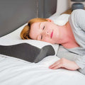 NexaRest Contoured Memory Foam Neck Pillow — Ergonomic Spinal Alignment