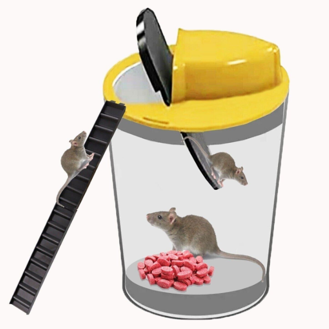 Reusable Humane Auto Reset Bucket Cover Mouse Trap | Filindra