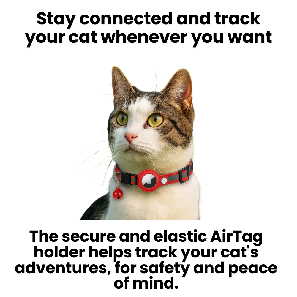 Reflective Quick-Release Cat GPS Collar — Durable Construction, Secure Fastening