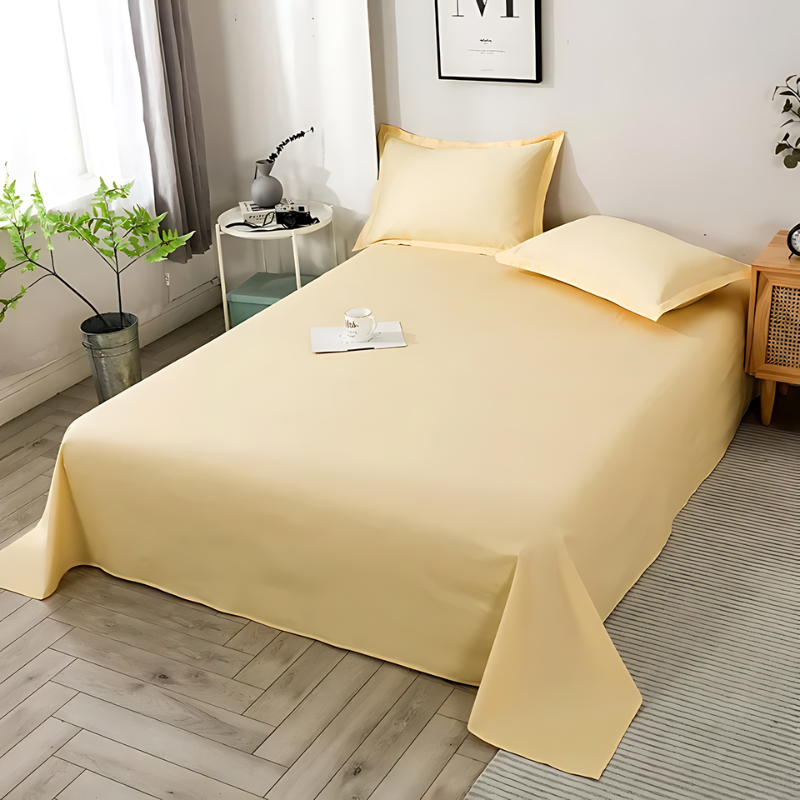SereneLoom Flat Sheet In Organic Cotton For Soft And Breathable Sleep