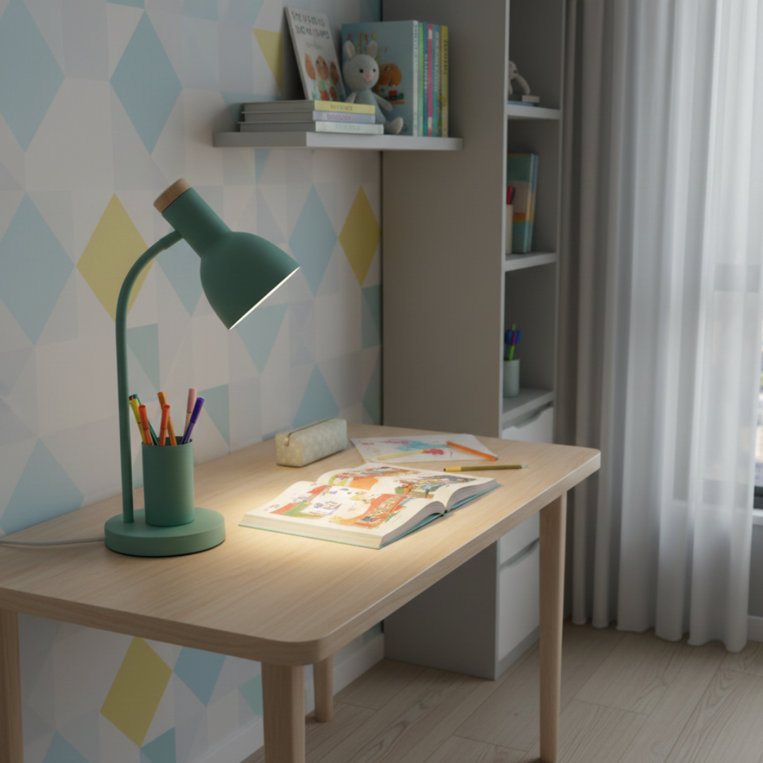 Compact 5W LED Table Lamp Built-In Pen Holder