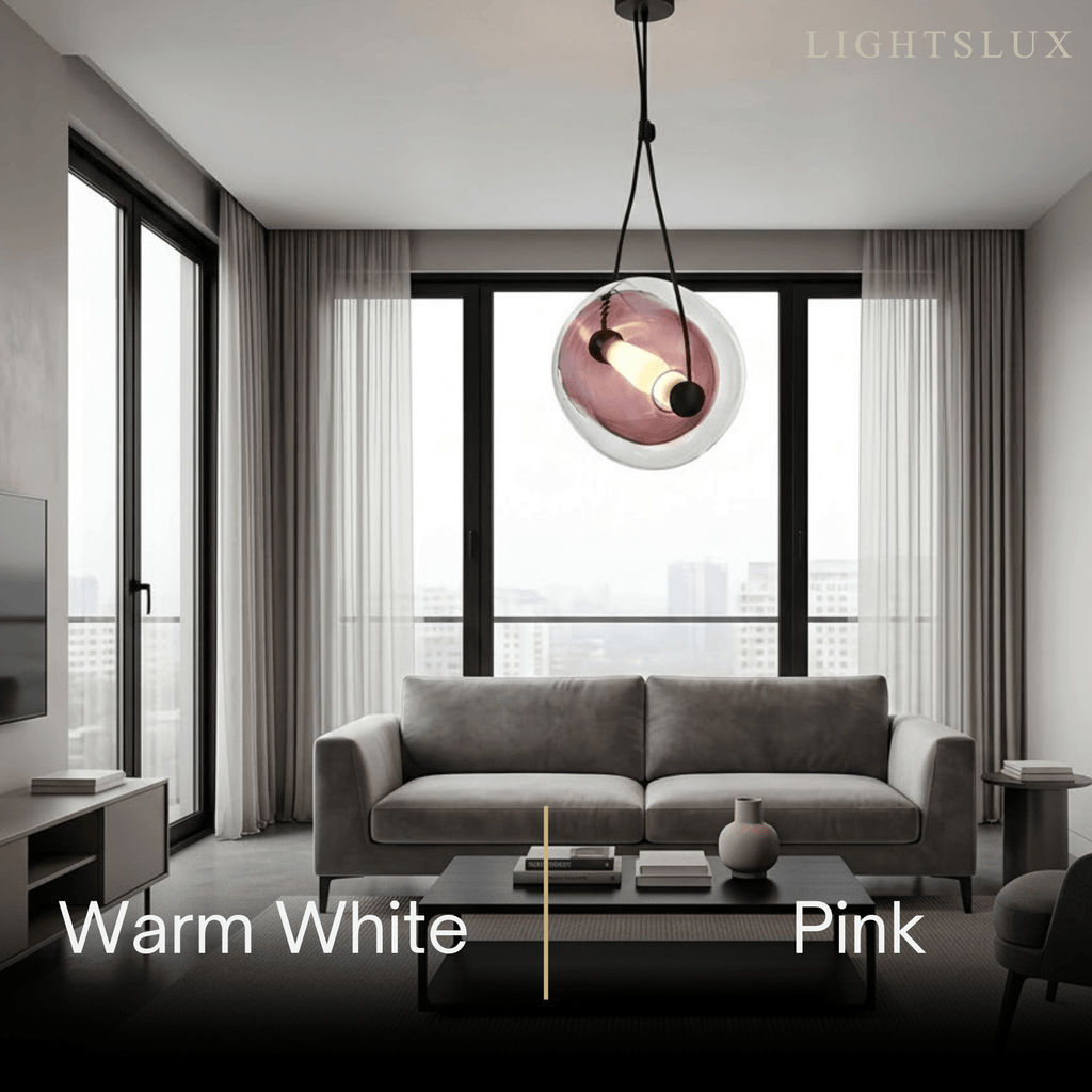 Modern Minimalist Glass Pendant Light – 6 Colors for Dining Room - Flindria