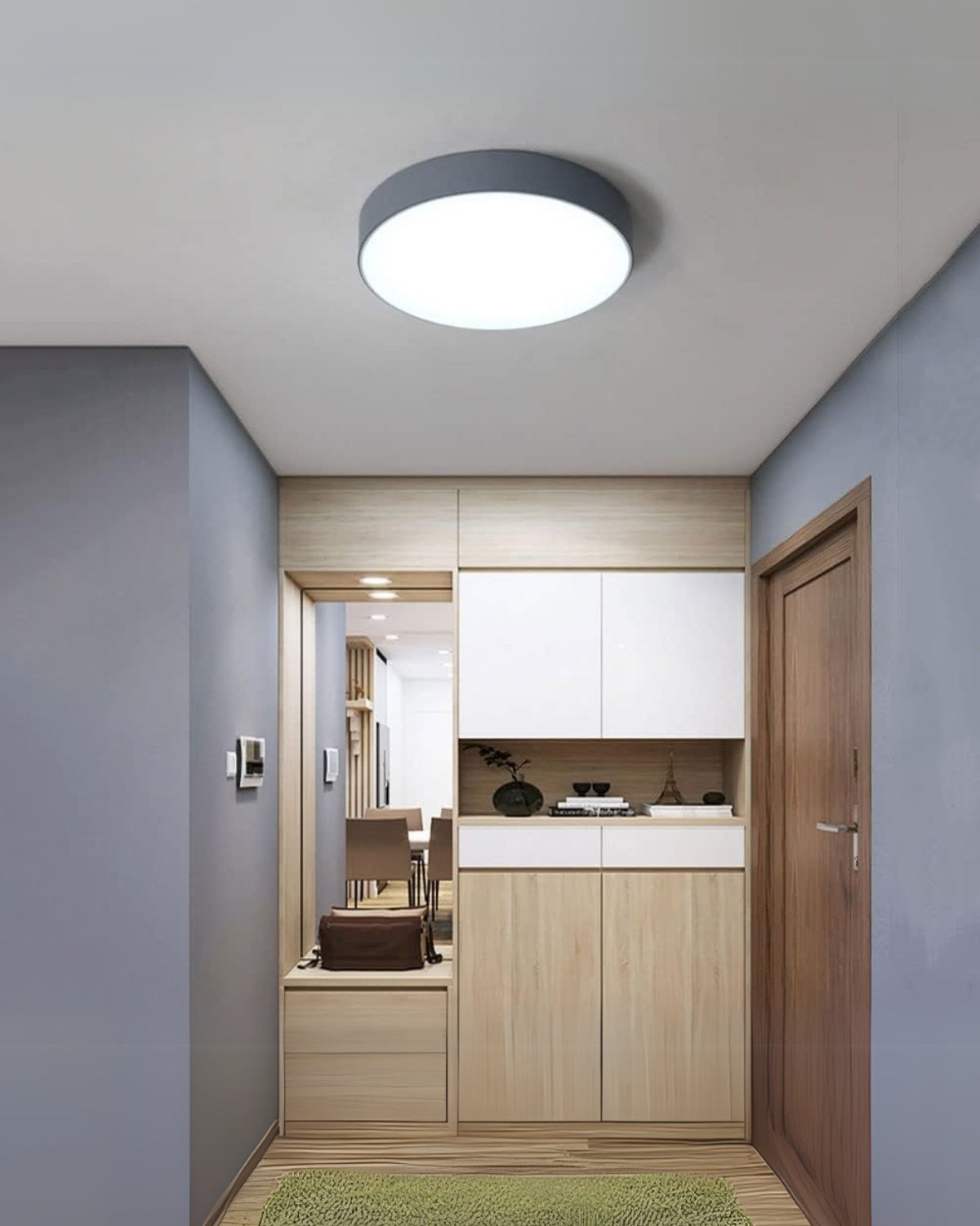 SolaraLume Minimal Modern Ceiling Light With Warm Ambient Glow