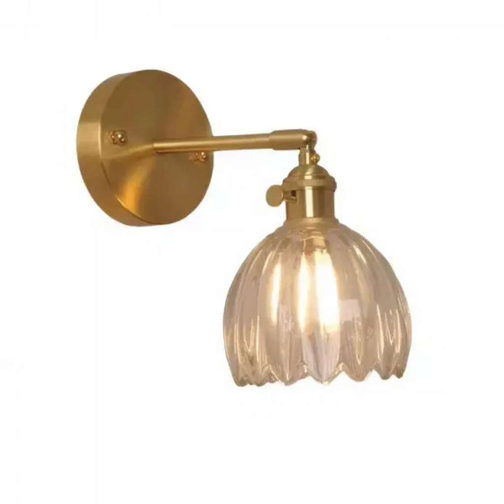 Lumira Glass Tulip Wall Light For Bedroom Ambience Soft Glow