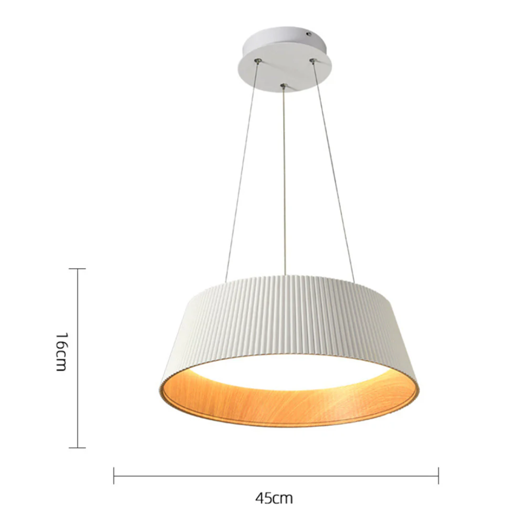 Aurela Moderne LED Pendellampe mit geriffeltem Finish für den Esstisch