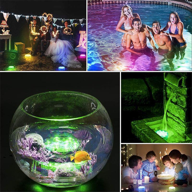 Remote-Operated Waterproof LED Pool Light Magnetic Suction