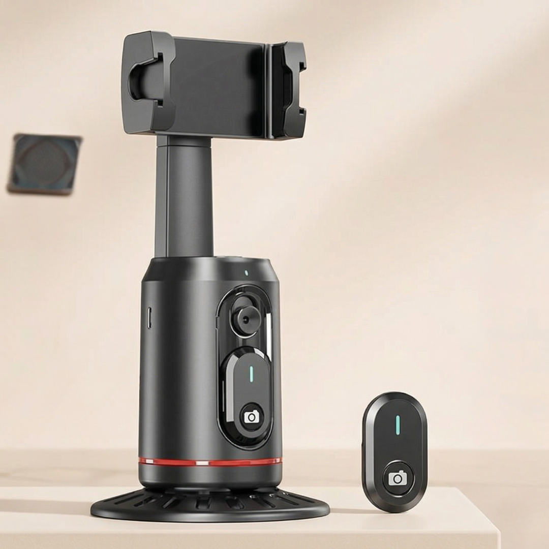 Chytrý sledovací gimbal stabilizátor — motorizovaný držák proti otřesům, inteligentní sledování obličeje