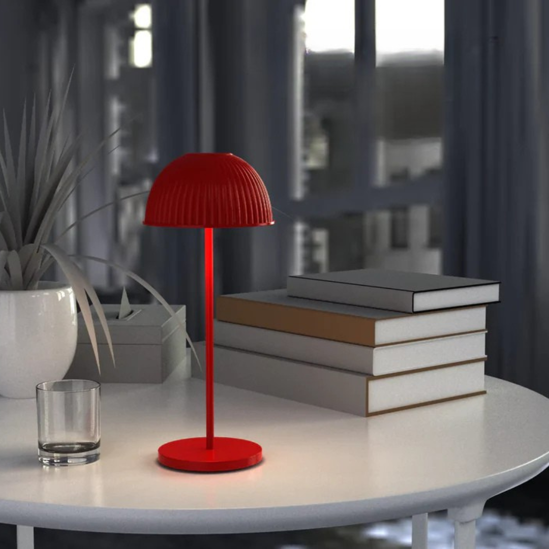 Nytera Mushroom LED Table Lamp With Soft Warm Glow For Living Rooms