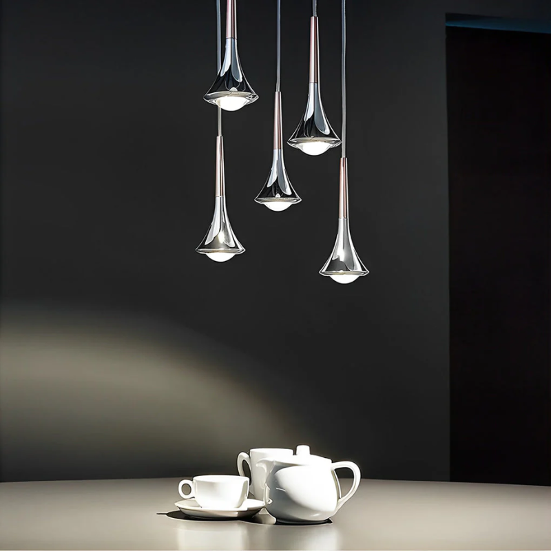 Lunora Teardrop Pendant Light With Matte Aluminum Finish Nordic Style