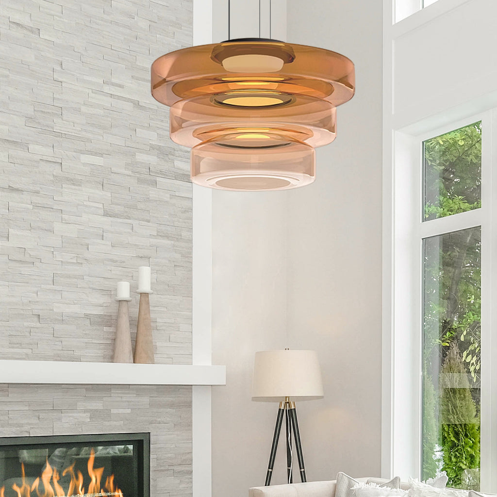 Bauhaus-Style Glass Pendant Light — Classic Moon Design