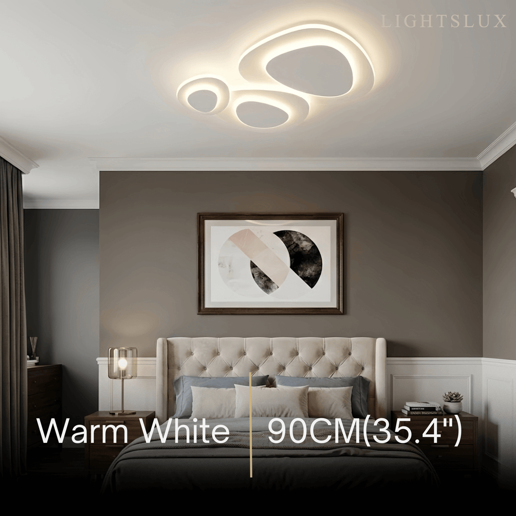 Modern LED Flush Mount Ceiling Light – Nordic Metal Bedroom Fixture - Flindria