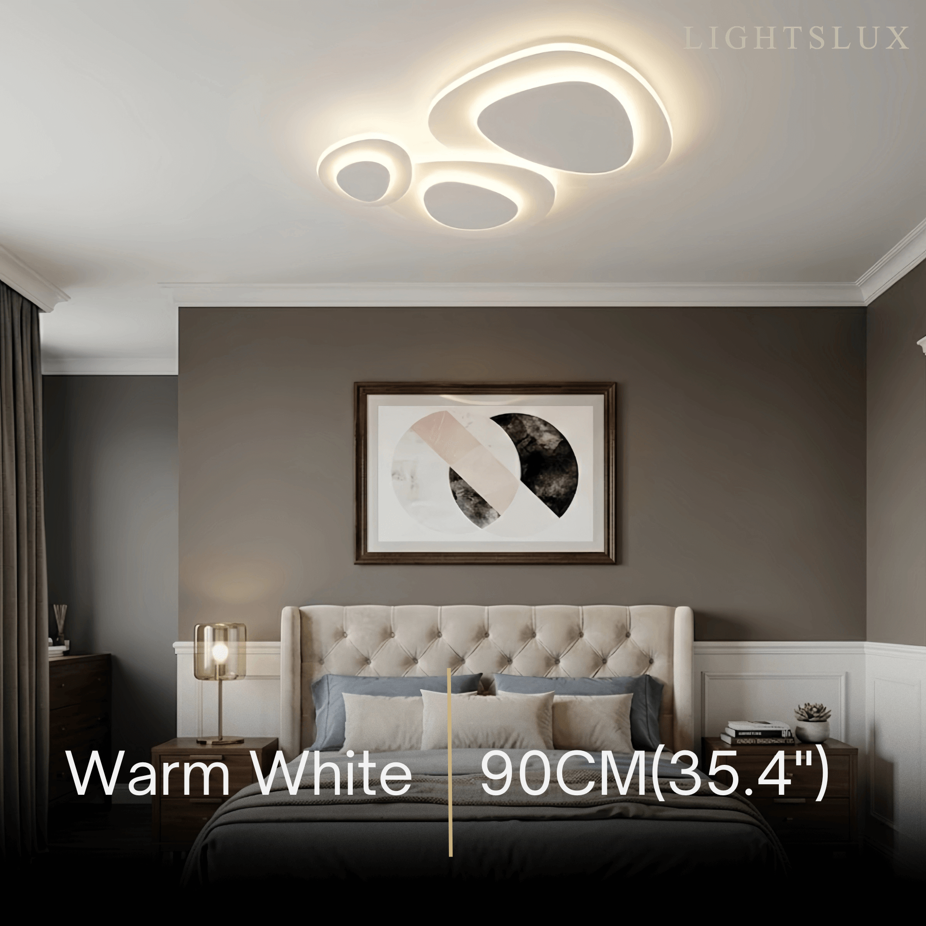 Modern LED Flush Mount Ceiling Light – Nordic Metal Bedroom Fixture - Flindria