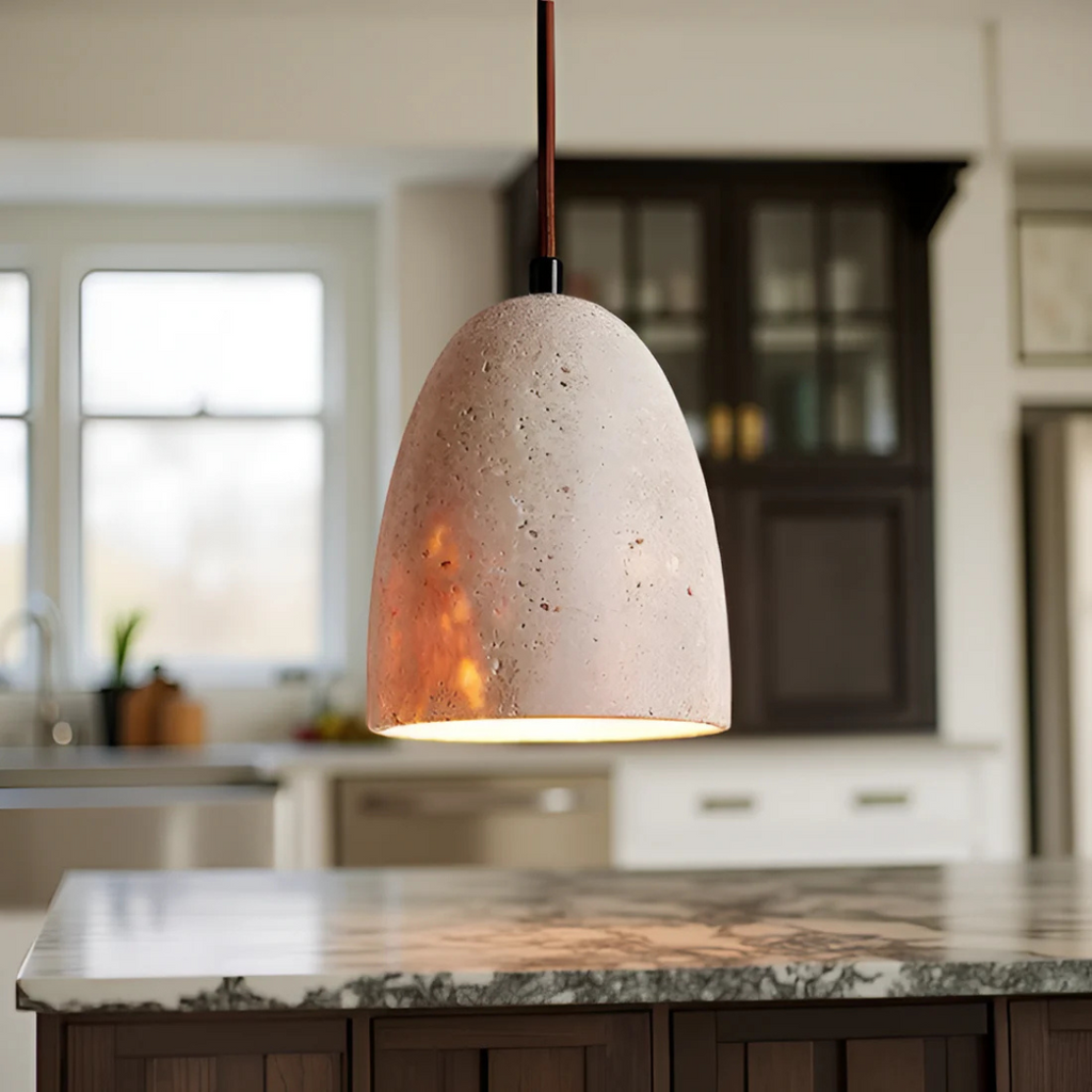 Averin Travertine Retro Pendant Light For Dining Spaces