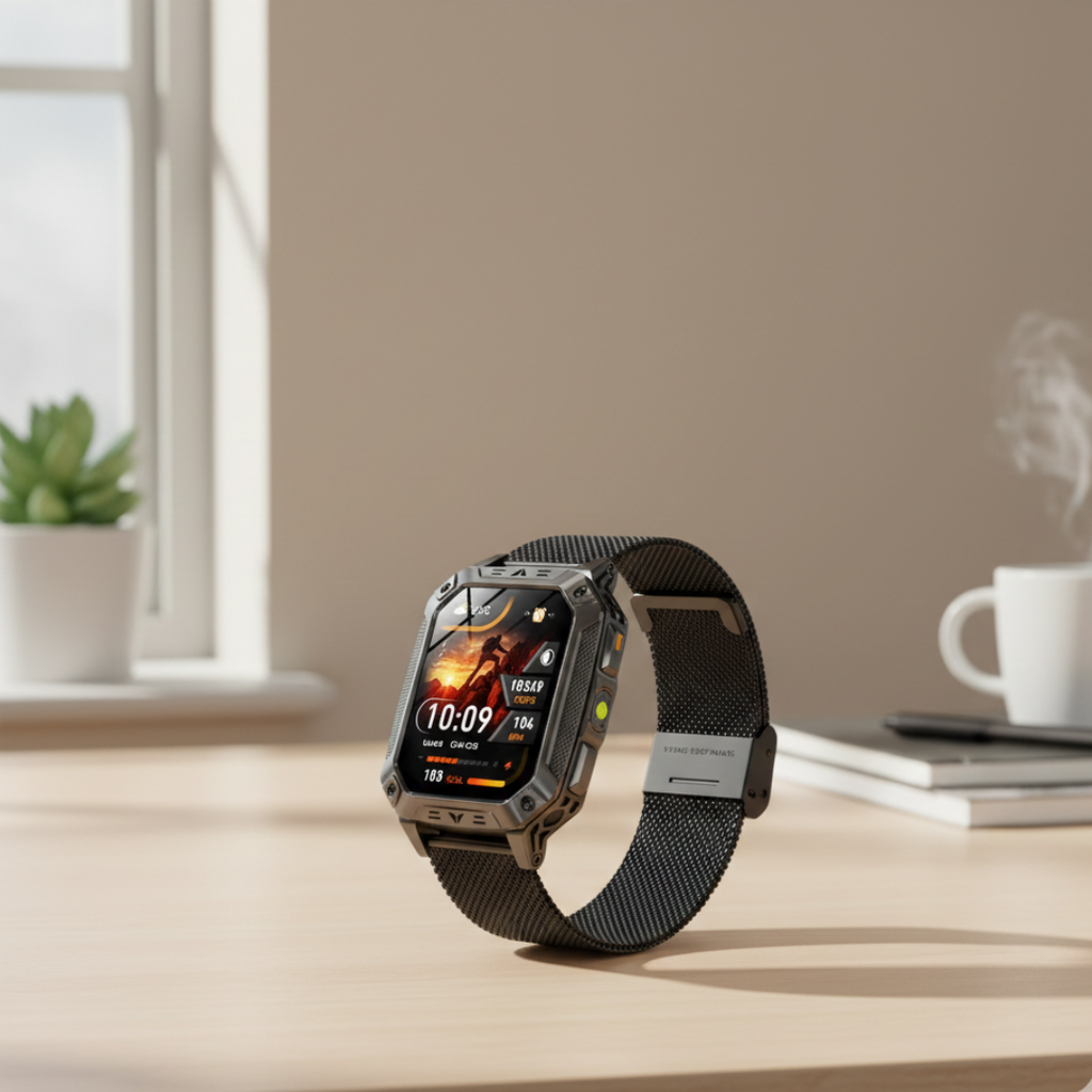 Voděodolné fitness chytré hodinky — AMOLED displej, nepřetržité sledování aktivity
