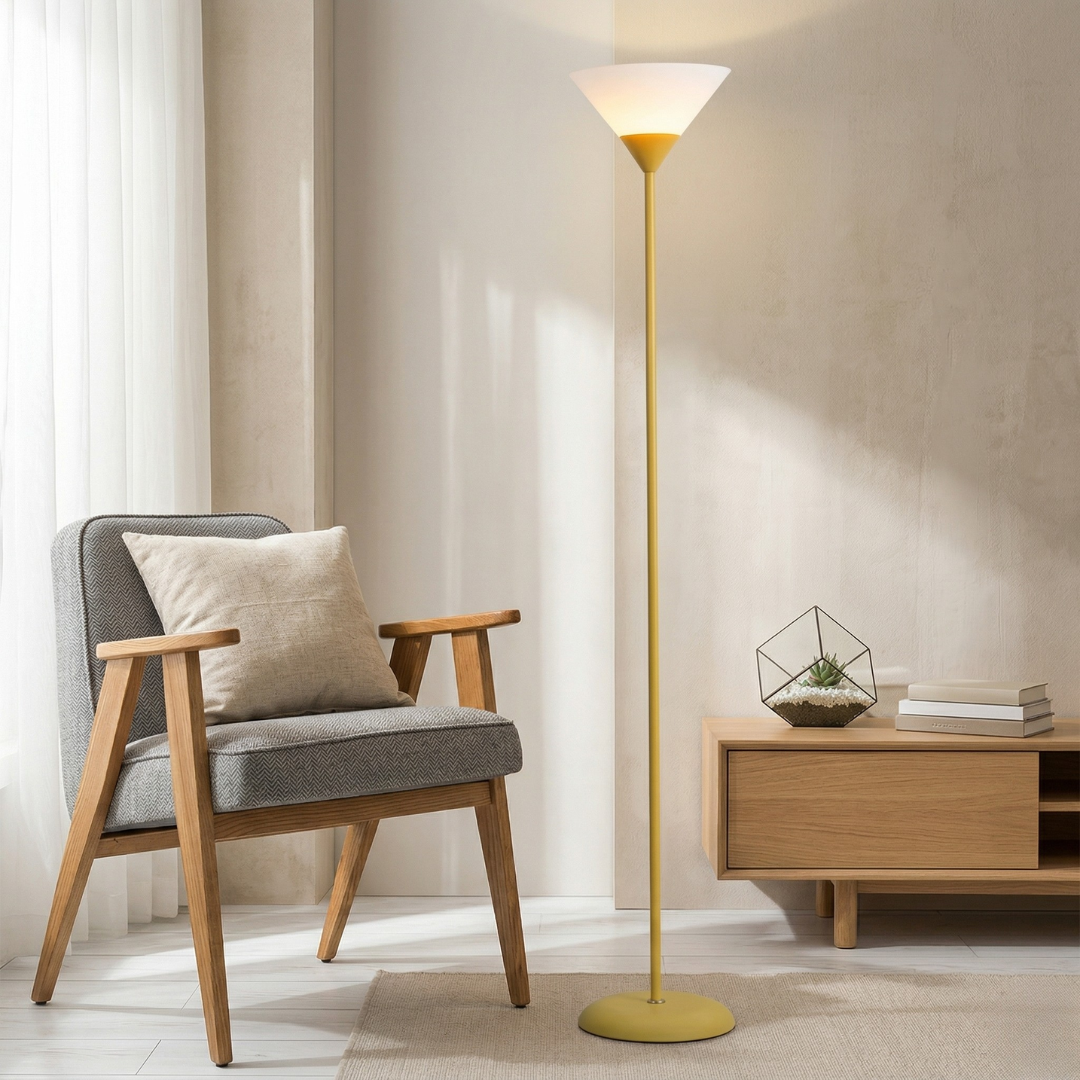 Moderní 60palcová stojací LED lampa, nastavitelný jas, štíhlý profil