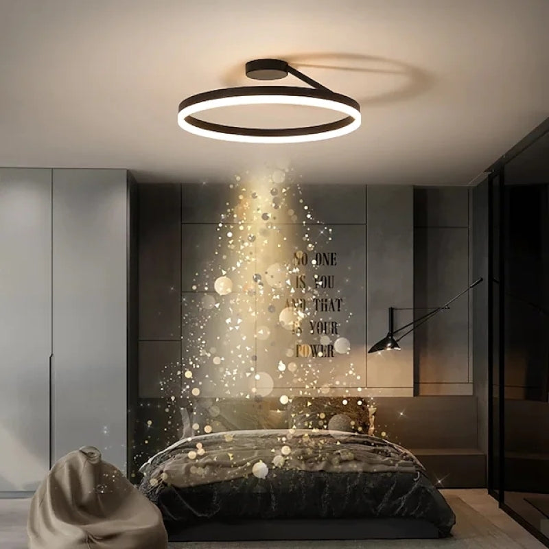 ArishaGlow Elegante LED-Deckenleuchte - Design aus Gold und Metall