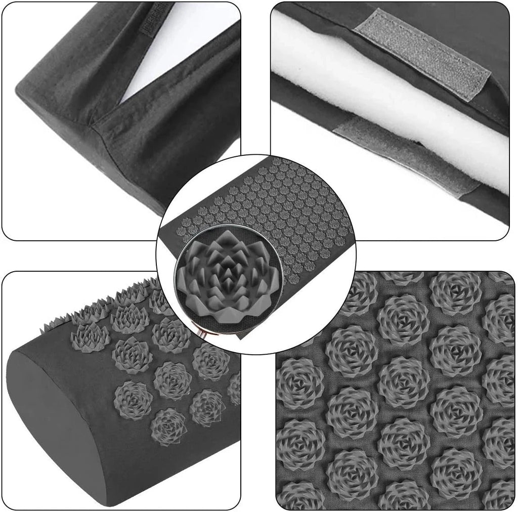 Acupressure Mat Set — Spiked Massage, Pain Relief & Stress Reduction