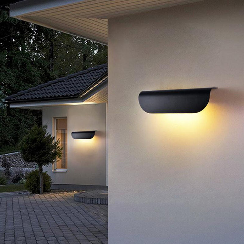 Caldera Exterior Wall Light With Curved Design And IP65 Rating