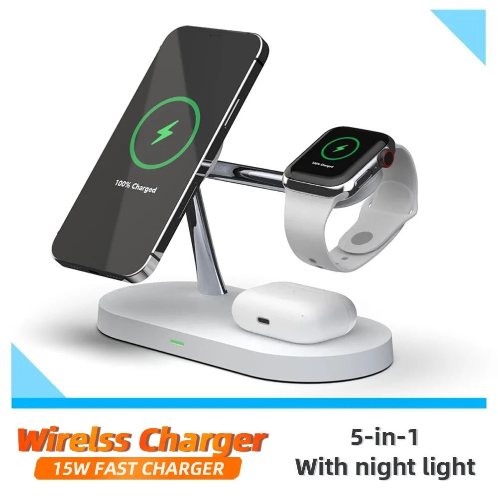 5-in-1 magnetische Ladestation — Nachtlicht, MagSafe-kompatibel