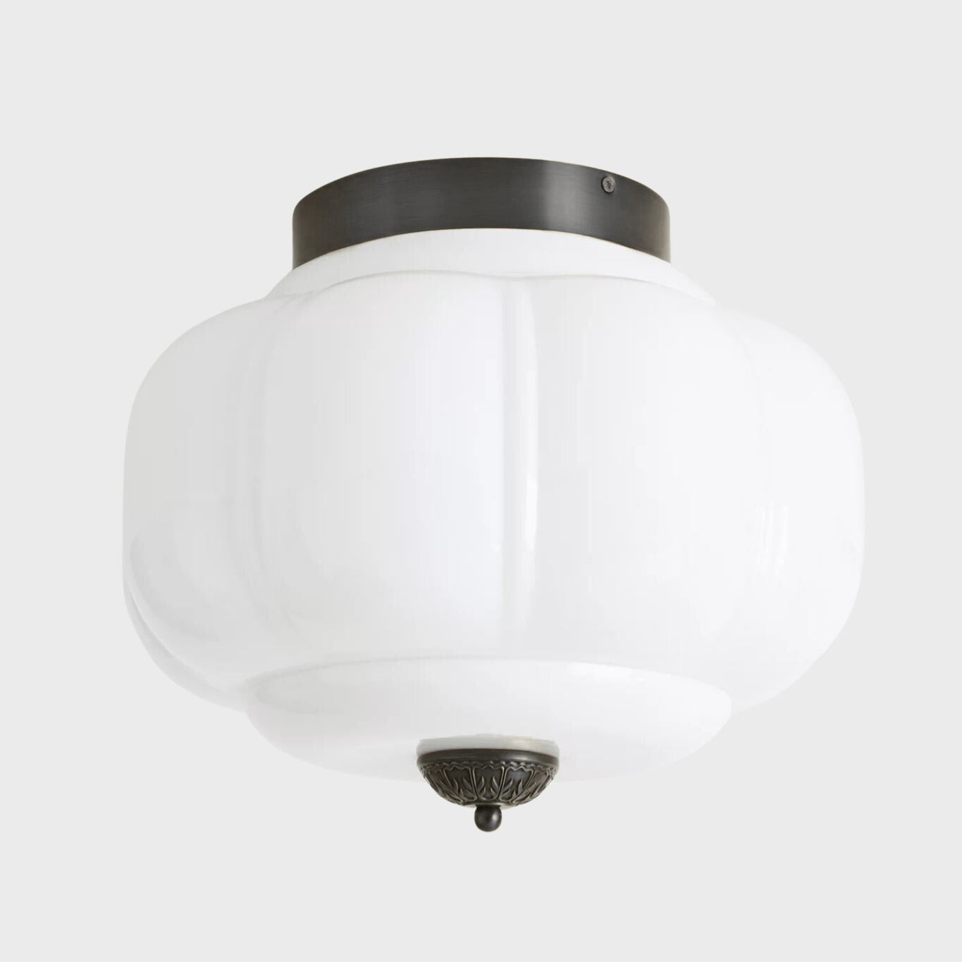 Luz de teto moderna de montagem embutida — abajur escandinavo em vidro leitoso, iluminação suave