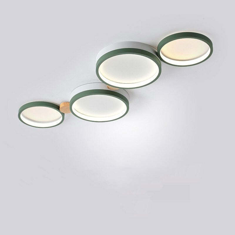 Plafonnier en métal blanc et gris NovaLumen — Design contemporain