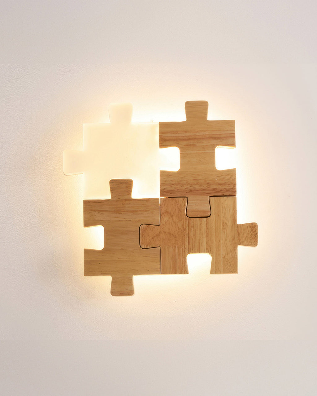 SylvaOak LED Wood Puzzle Sconce Nordic Minimalist Wall Decor
