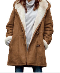 Manteau à capuche doublé