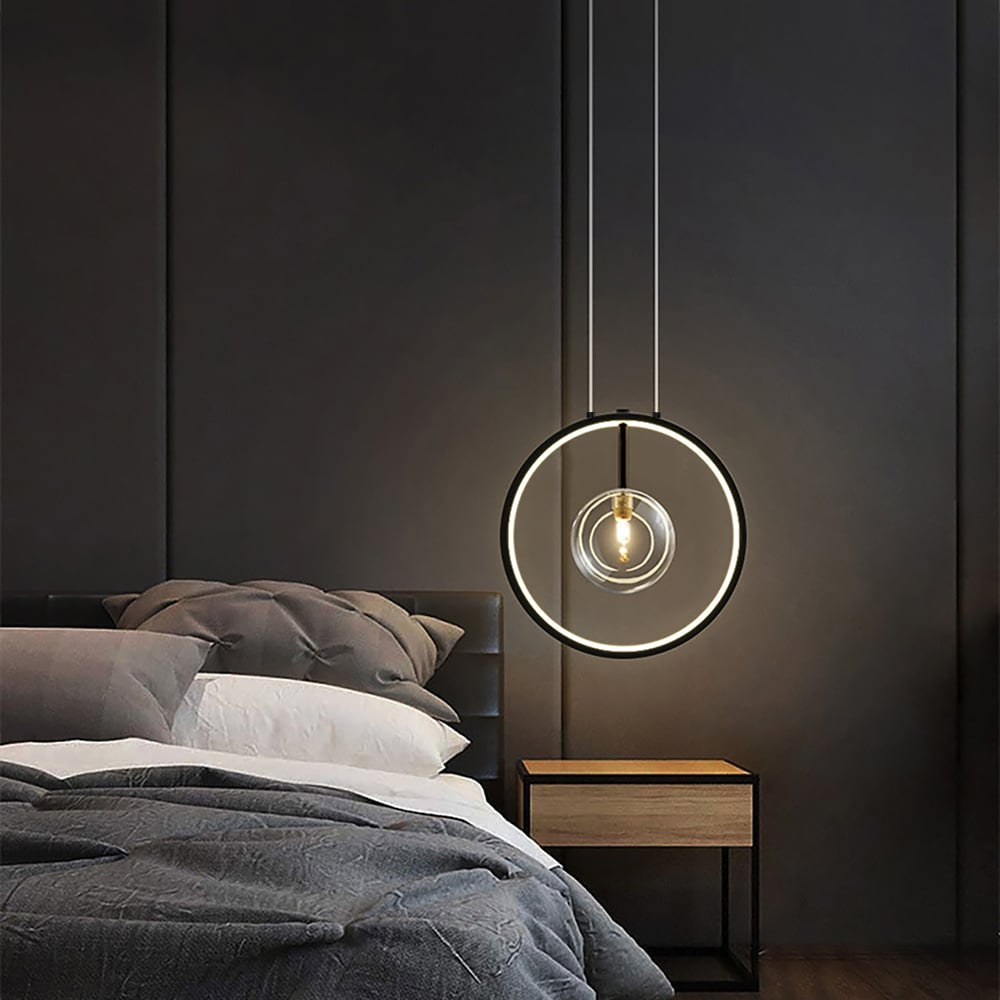 Kirra Schwarze Matte Glas Globe Pendelleuchte für moderne Flure