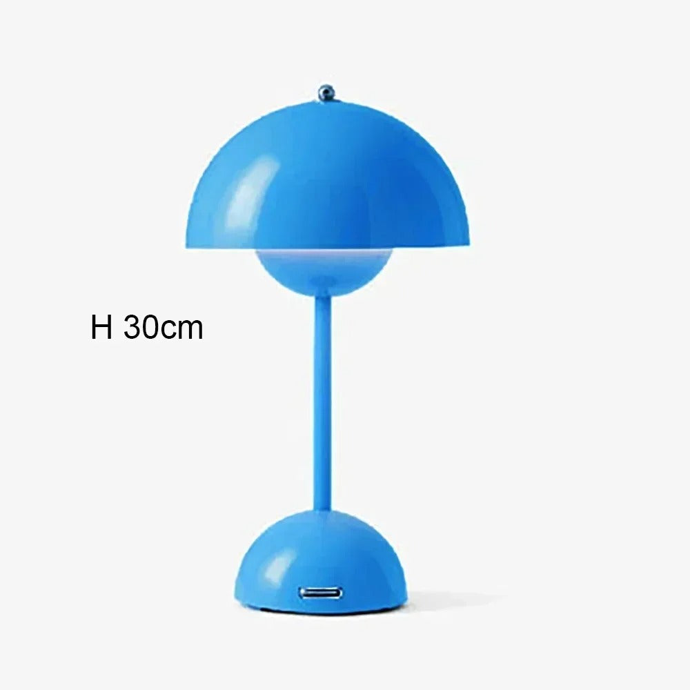 Lampe de table nordique en forme de champignon avec LED — Éclairage sans fil rechargeable